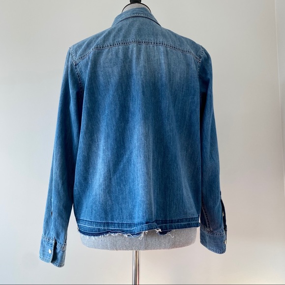 💙Madewell Denim & Silk Top💙 - Picture 5 of 7